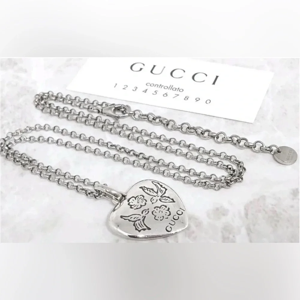 𝙶𝚞𝚌𝚌𝚒 𝚁𝚊𝚛𝚎 𝙱𝚕𝚒𝚗𝚍 𝚏𝚘𝚛 𝙻𝚘𝚟𝚎 𝙱𝚒𝚛𝚍 𝙵𝚕𝚘𝚠𝚎𝚛 𝙴𝚢𝚎 𝚂𝚝𝚎𝚛𝚕𝚒𝚗𝚐 𝚂𝚒𝚕𝚟𝚎𝚛 𝙷𝚎𝚊𝚛𝚝 𝙽𝚎𝚌𝚔𝚕𝚊𝚌𝚎 - Picture 6 of 6